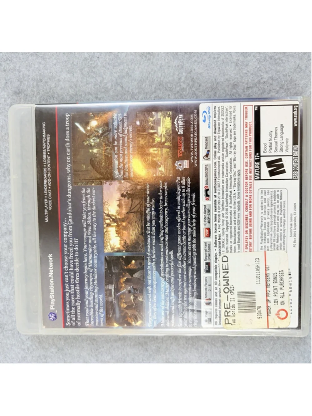TWO WORLDS II (Sony PlayStation 3) COMPLETE IN BOX PS3